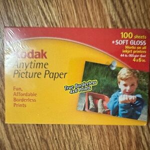 🆕 Kodak Anytime Picture Photo Paper Soft Gloss 4x6 100 Sheets